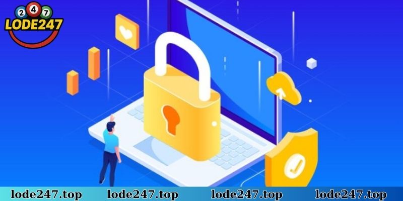 Biểu tượng mã hóa SSL và tường lửa đa tầng tại trang web